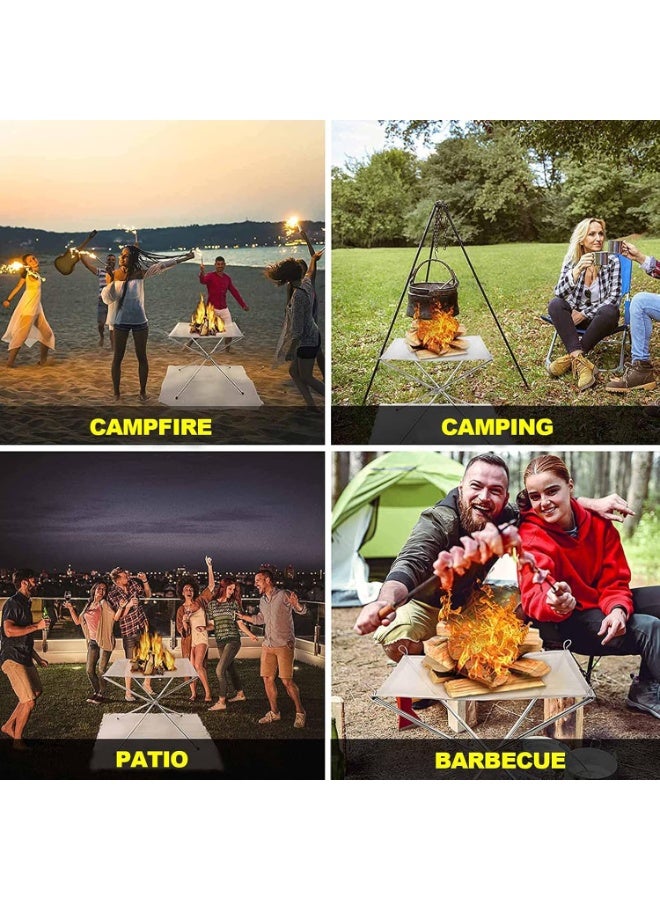 بلو فاير موقد نار شبكي قابل للطي من الفولاذ المقاوم للصدأ – موقد نار خارجي للشواء والتخييم والفناء الخلفي والحدائق، مصنوع من الفولاذ المقاوم للحرارة 304، خفيف الوزن مع حقيبة حمل، يدعم الفحم والخشب 🔥 - Image 5